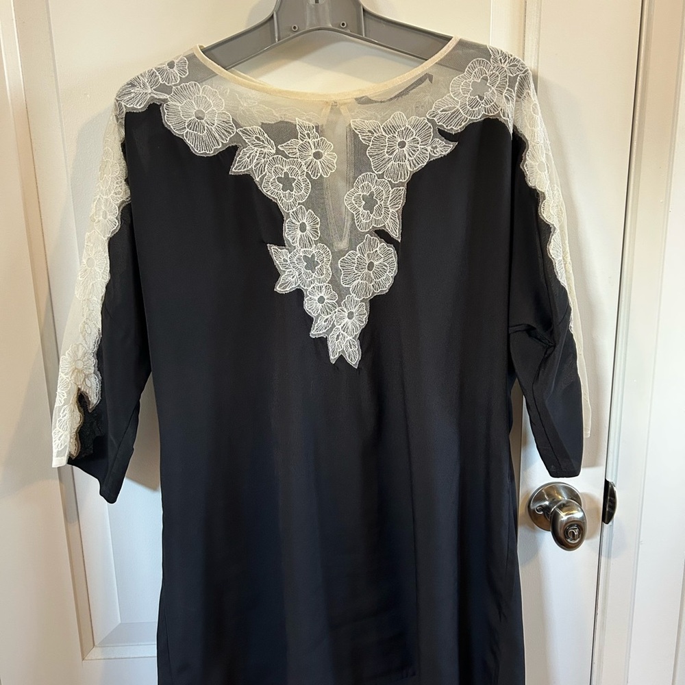 Black Dress with Lace Details